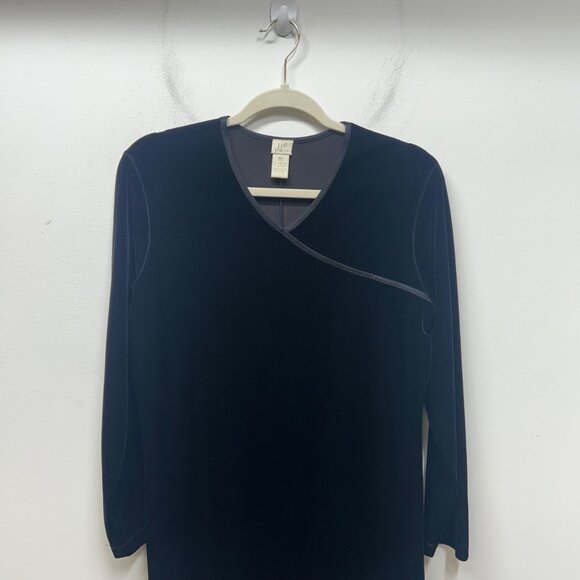 J. Jill Stretch Velvet Holiday Maxi Dress y2k medium petite - Picture 5 of 8